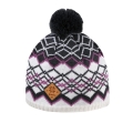 Kama knitted hat (pom-pom) A172 Merino - ladies white/black - 1 piece
