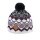 Kama knitted hat (pom-pom) A172 Merino - ladies white/black - 1 piece