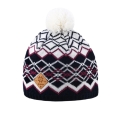Kama knitted hat (pom-pom) A172 Merino - ladies navy blue/white - 1 piece