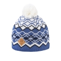 Kama knitted hat (pom-pom) A172 Merino - ladies blue/white - 1 piece