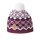 Kama knitted hat (pom-pom) A172 Merino - ladies pink/white - 1 piece