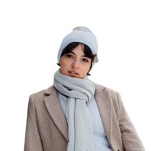Kama knitted hat (pom-pom) A173 Merino - ladies white - 1 piece