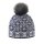 Kama knitted hat (pom-pom) A173 Merino - ladies navy blue/white - 1 piece