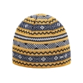 Kama knitted hat (beanie) A174 Merino - ladies yellow/black/white - 1 piece