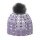 Kama knitted hat (pom-pom) A183 Merino - ladies violet/white - 1 piece
