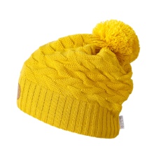 Kama knitted hat (pom-pom) AW71 Merino Kamakadze (windproof) - yellow - 1 piece