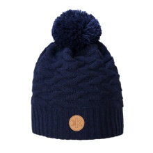 Kama knitted hat (pom-pom) AW71 Merino Kamakadze (windproof) - navy blue - 1 piece