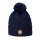 Kama knitted hat (pom-pom) AW71 Merino Kamakadze (windproof) - navy blue - 1 piece