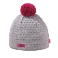 Kama knitted hat (pom-pom) K36 Merino Kamakadze - grey/pink - 1 piece