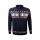 Kama Sweater Pullover 3054 Full Zip made from merino wool (knitted material, windproof) dark blue men's