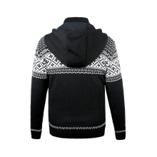 Kama Sweater Pullover 3064 Full Zip made from merino wool (with hood, windproof) black men's