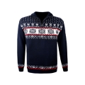 Kama Sweater Pullover 4054 Half Zip (warm, knitted material) dark blue men's