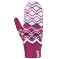 Kama Winter Gloves (Mittens) R112 made of Merino wool - pink/white - 1 pair