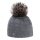 Kama knitted hat (pom-pom) A109 Merino - ladies grey - 1 piece