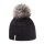 Kama knitted hat (pom-pom) A109 Merino - ladies black - 1 piece