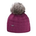 Kama knitted hat (pom-pom) A109 Merino - ladies plum violet - 1 piece