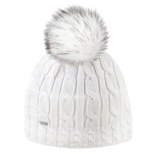 Kama knitted hat (pom-pom) A121 Merino - ladies white - 1 piece