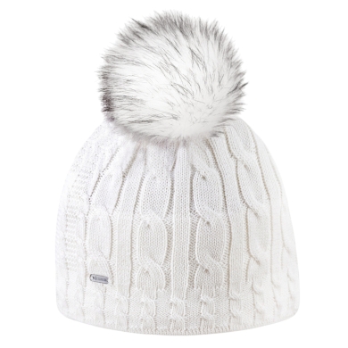 Kama knitted hat (pom-pom) A121 Merino - ladies white - 1 piece