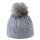 Kama knitted hat (pom-pom) A121 Merino - ladies grey - 1 piece