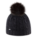 Kama knitted hat (pom-pom) A121 Merino - ladies black - 1 piece