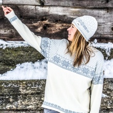 Kama knitted hat (beanie) A128 Merino - navy blue - 1 piece