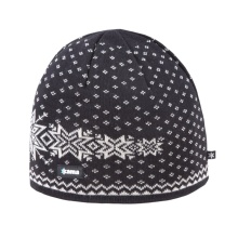 Kama knitted hat (beanie) A128 Merino - black - 1 piece