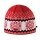 Kama knitted hat (beanie) A137 Merino - red/white/black - 1 piece