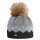 Kama knitted hat (pom-pom) A152 Merino - ladies black/white - 1 piece