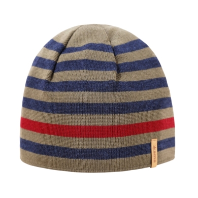 Kama knitted hat (beanie) A162 Merino - dark green/blue/red - 1 piece
