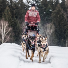 Kama Sweater Pullover 4082 Half Zip with Nordic Pattern (Merino Wool) white Men's