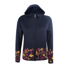 Kama Hooded Sweatshirt 5049 Full Zip (Merino Wool Blend, Warm) Navy Blue Ladies