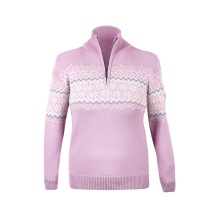 Kama Sweater Pullover 5058 Half Zip (Merino Wool) pink Ladies