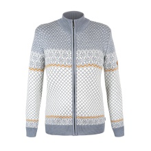 Kama Sweater Pullover 5059 Full Zip (Merino wool, warm) grey/white ladies