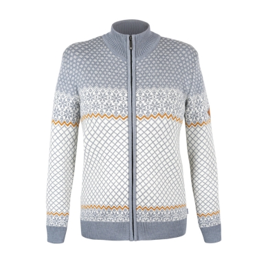Kama Sweater Pullover 5059 Full Zip (Merino wool, warm) grey/white ladies