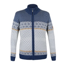 Kama Sweater Pullover 5060 Full Zip (Merino wool, windproof, breathable) blue/white ladies