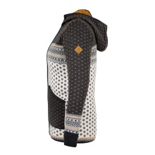 Kama Hooded Sweater 5066 Full Zip (Knitted Parka, Merino Wool Blend) Graphite Grey Ladies