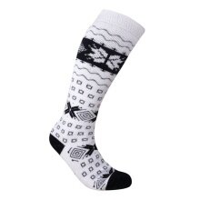 Kama Knee Socks Knitted Merino F08 (Merino Wool Blend) white/black - 1 Pair