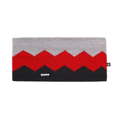 Kama Headband C79 (Merino Wool) - graphite grey/red/grey - 1 piece