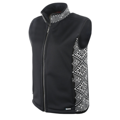 Kama Softshell Hiking Gilet 3010 (Merino Wool Blend, Windproof, Breathable) Black Men's