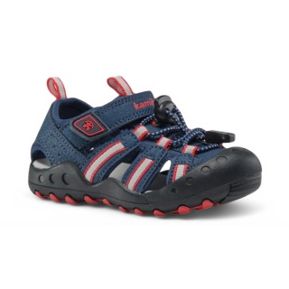 Kamik Sandal Crab (waterproof synthetic leather) navy blue/red children