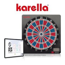 Karella Dartboard Dart Machine CB-Smart - Electronic Dartboard for 8 Players, including 6 Darts, 37 Games, 174 Game Variants