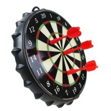 Karella Mini Blade Dartboard Bottle Cap Magnet (including 6 bottle caps)