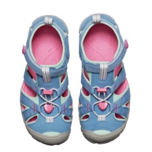 Keen Sandal Seacamp II CNX (Synthetic/Textile, Quick-lacing system with Velcro) light blue/pink toddlers