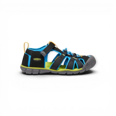 Keen Sandal Seacamp II CNX (Synthetic/Textile, Quick-lacing system with Velcro) black/blue children