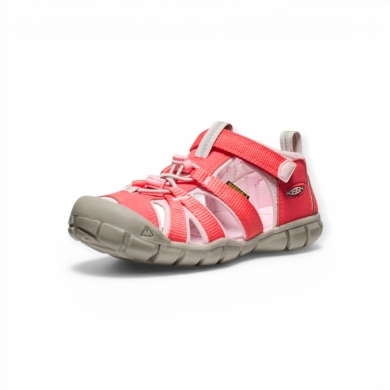Keen Sandal Seacamp II CNX (Synthetic/Textile, Quick-lacing system with Velcro) red/pink girls