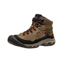 Keen Targhee IV Mid WP Hiking Shoes (Nubuck Leather, Waterproof) Light Brown/Black Men's
