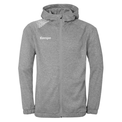 Kempa Hooded Jacket Ambition 28 (Full-Zip, 100% Polyester) grey Men's