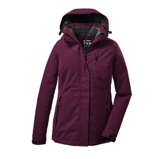 Killtec Winter Jacket KOW 140 with Hood (waterproof and windproof) dark pink ladies