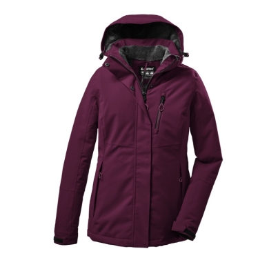 Killtec Winter Jacket KOW 140 with Hood (waterproof and windproof) dark pink ladies
