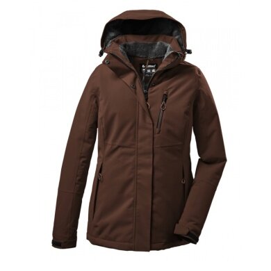 Killtec Winter Jacket KOW 140 with Hood (waterproof and windproof) cappuccino brown Ladies